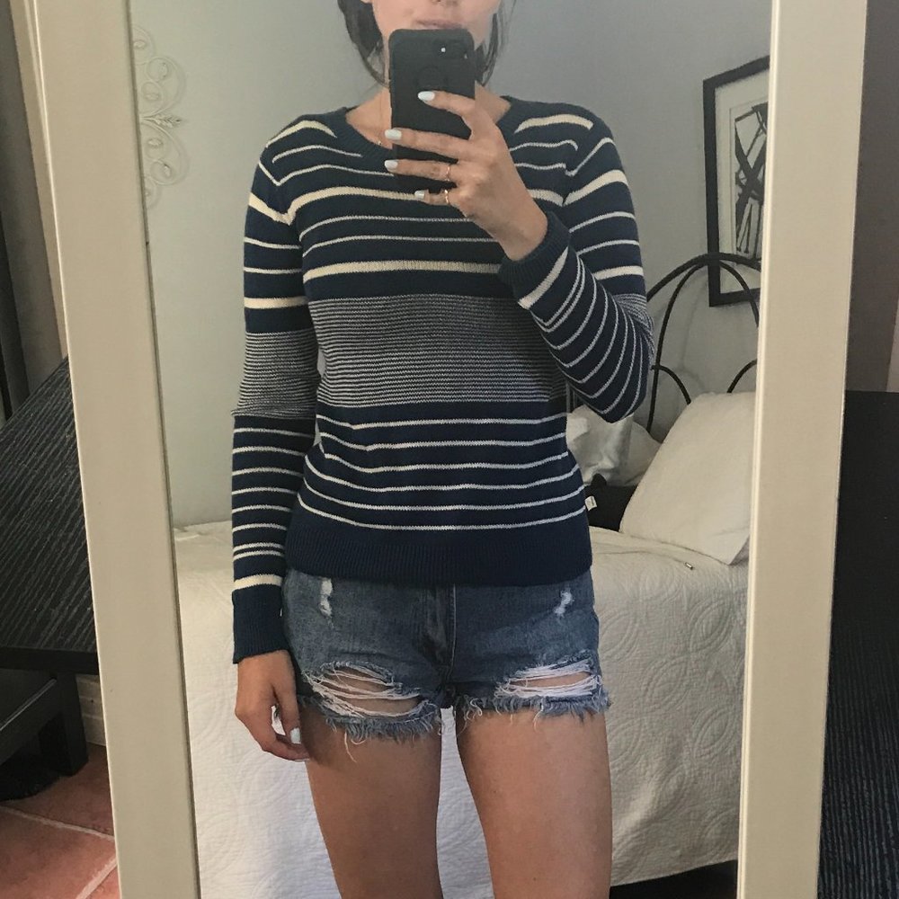 BP Striped Blue and White Sweater